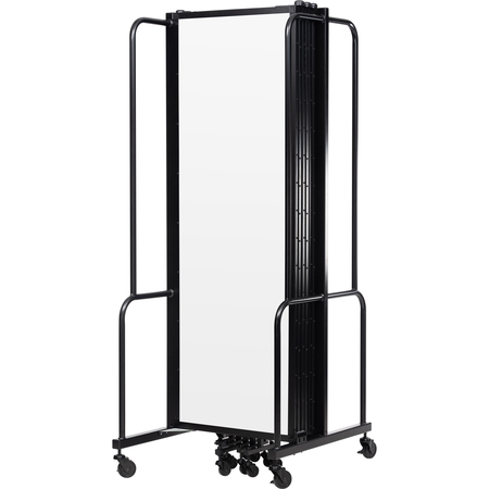 National Public Seating NPS Room Divider, 6' Height, 7 Sections, Clear Acrylic Panels RDB6-7CA